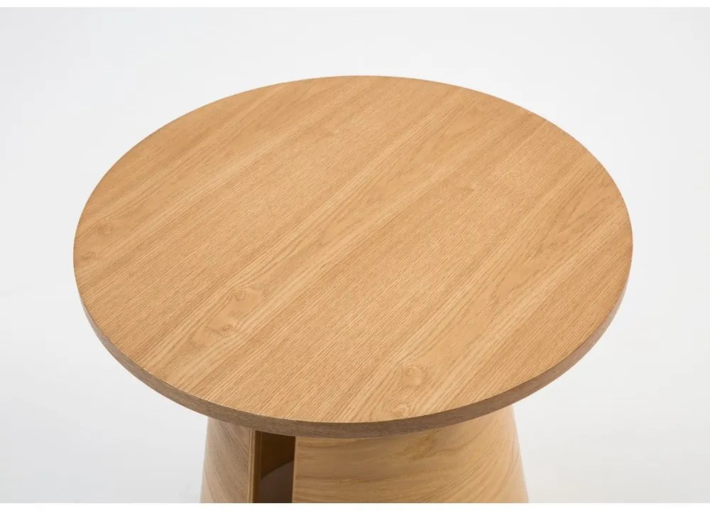 Okrúhly odkladací stolík v dekore duba ø 50 cm Cep – Teulat