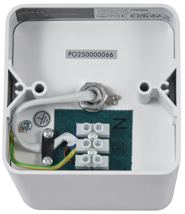 Dizajnový prisadený reflektor biely GU10 70 mm otočný a naklápací - Vox