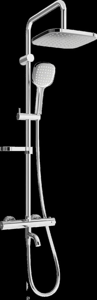 Mexen KX33 sprchový set s termostatickou vaňovou batériou Kai, chrómová, 779003391-00