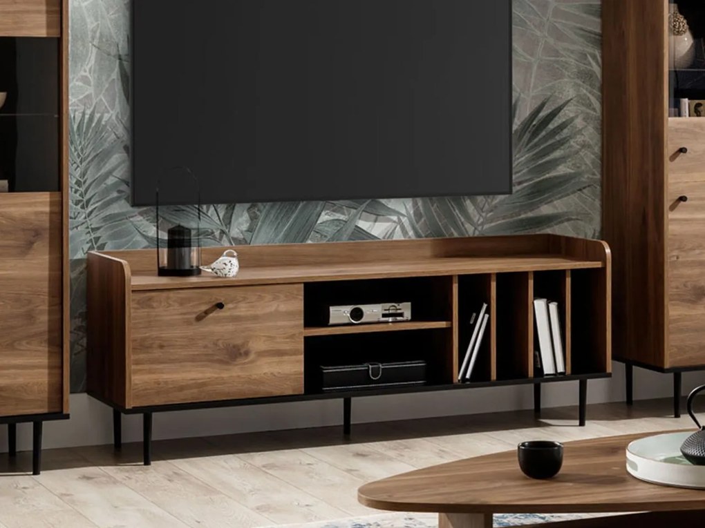 TV stolík Peczo 150 PC08, Farby: brandy castello / brandy castello + čierna