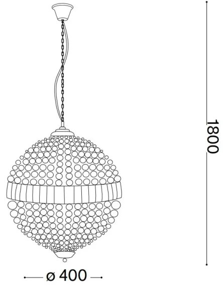 Ideal Lux - LED Krištáľový luster na reťazi LUXOR 6xG9/3W/230V pr. 40 cm číra