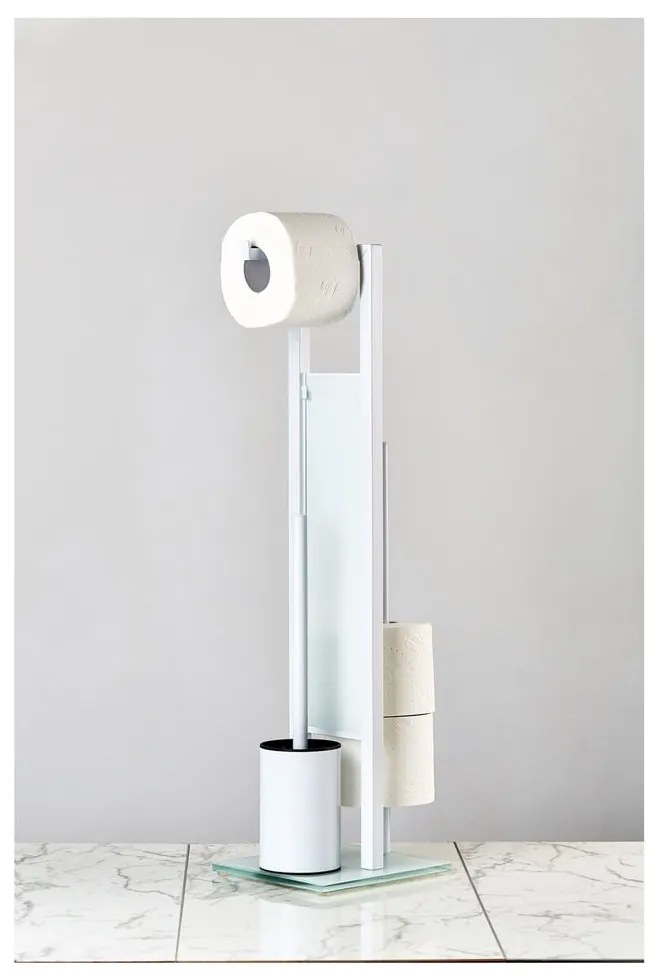 Toaletná kefa s držiakom na toaletný papier Wenko Rivalitaw