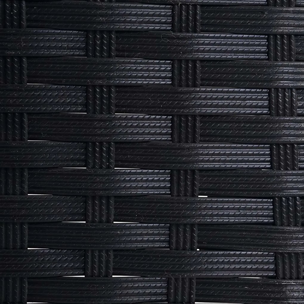 Set 2 záhradných stoličiek Halden, polyratan - antracit, krémové vankúše