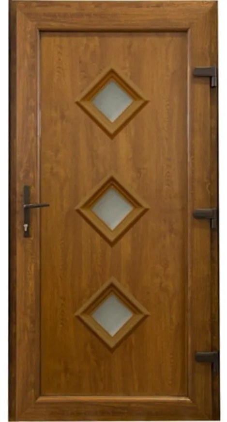 Dvere vchodové Mary D27 90P 98x198x7 zlatý dub