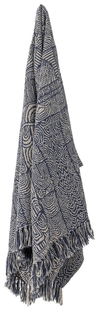 Bloomingville Prehoz z recyklovanej bavlny Bresso Blue 130 x 160 cm