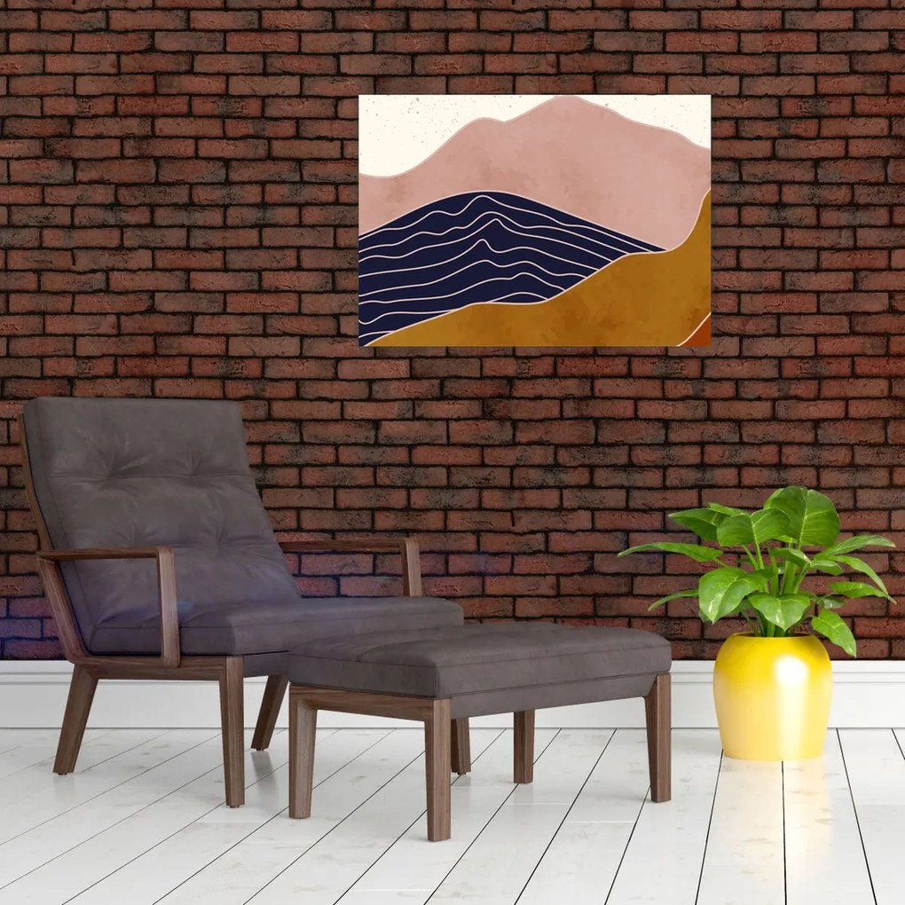 Sklenený obraz - Spacefrog design hory N⁰2 (70x50 cm)