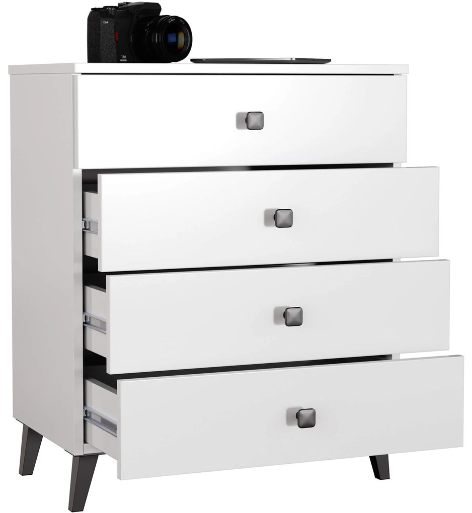 Komoda MOBI K-04 biela/čierna