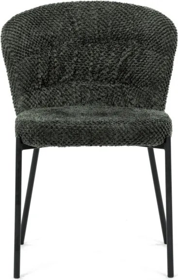 Jedálenská stolička bouclé, zelená CT-W1077 GRN2