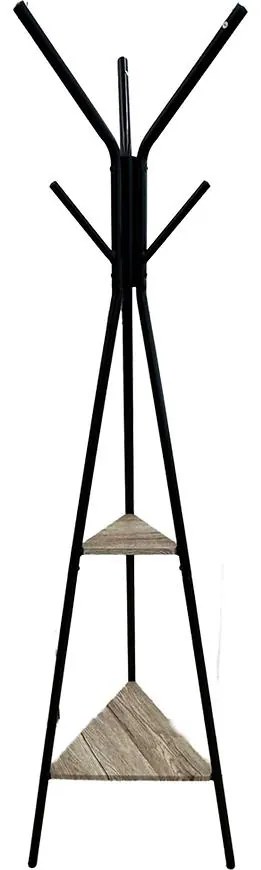 Stojanový vešiak kovový Calci 9054 čierna