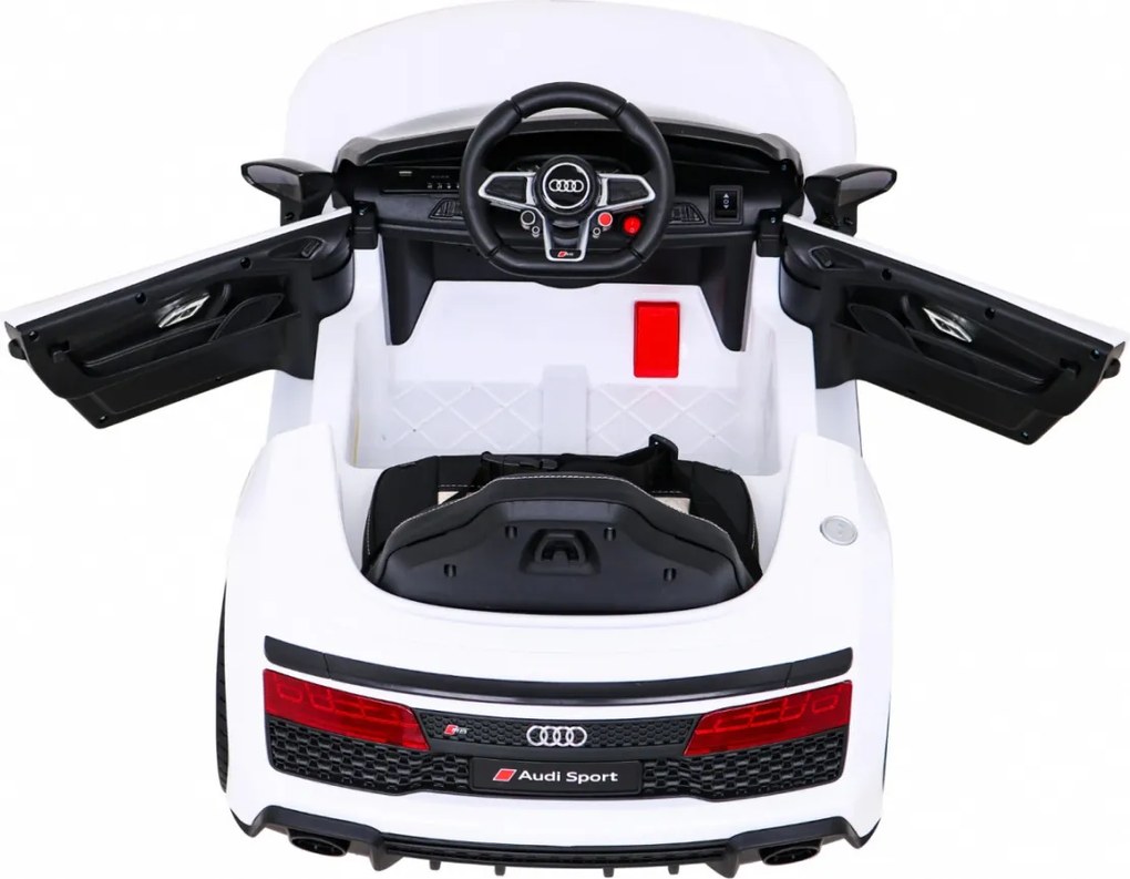 Ramiz Audi R8 LIFT batérie auto biela + diaľkové ovládanie