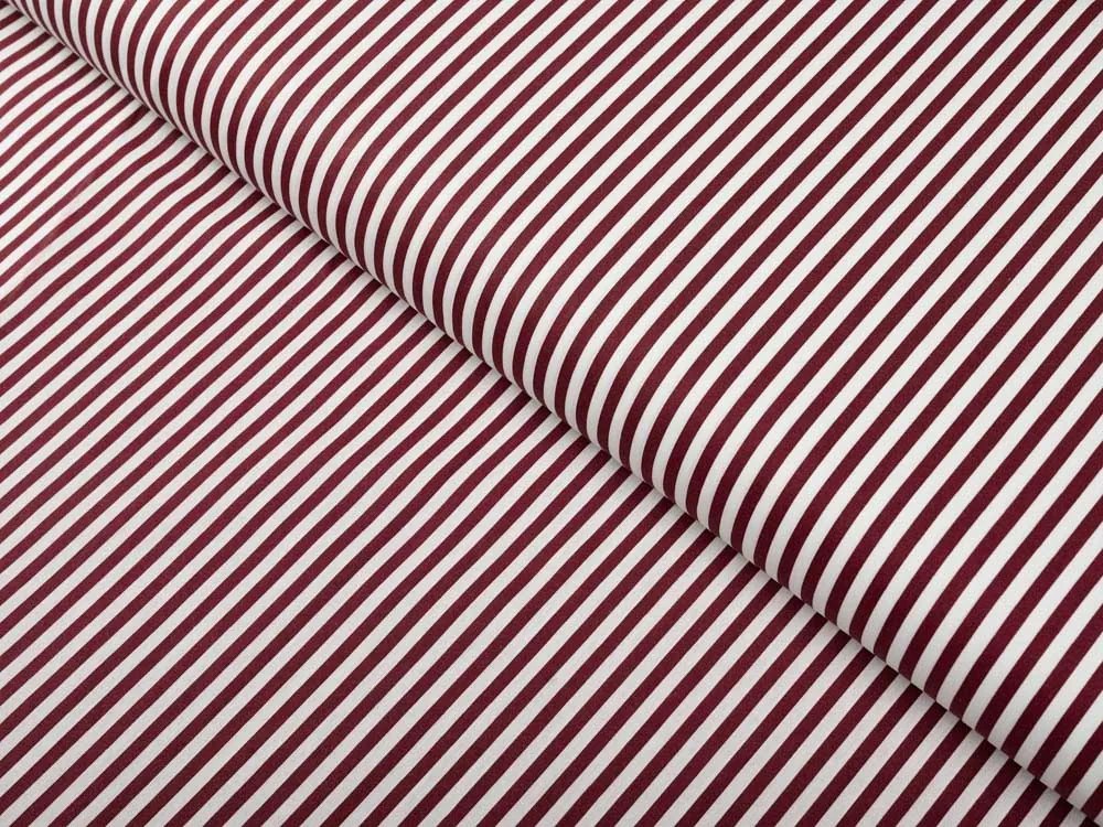 Biante Detský bavlnený záves Sandra SA-363 Tmavo červeno-biele pásiky 130x190 cm