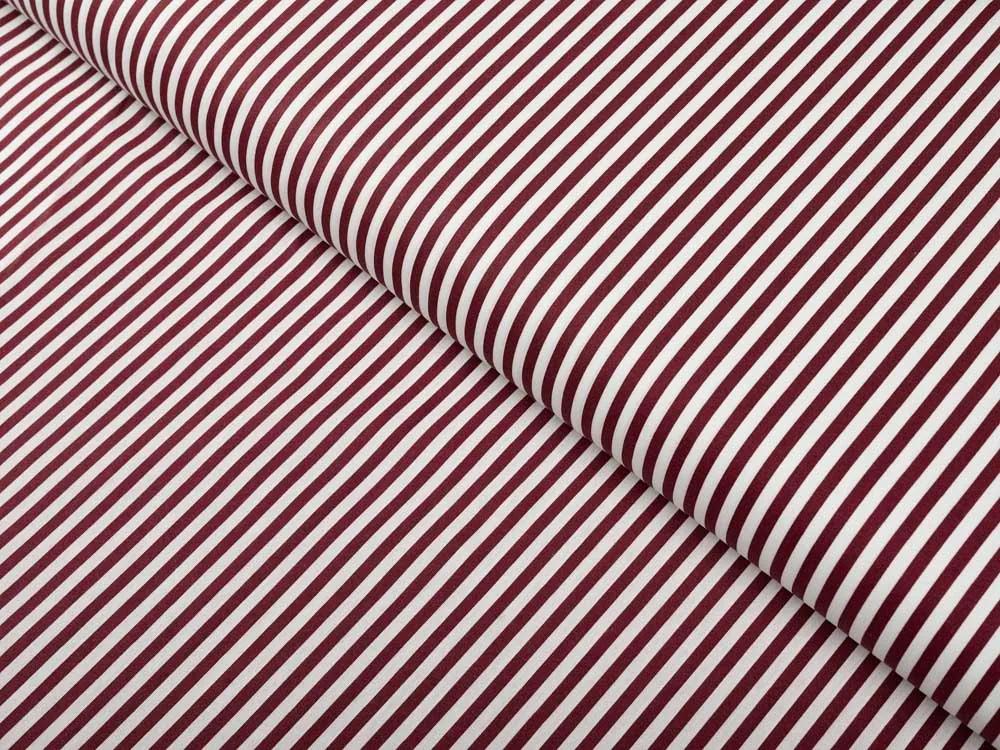 Biante Detský bavlnený záves Sandra SA-363 Tmavo červeno-biele pásiky 130x200 cm