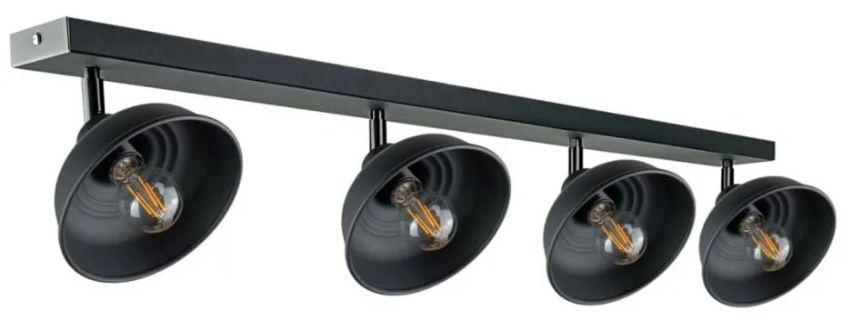 Bodové svietidlo FAUN 4xE27/60W/230V čierna