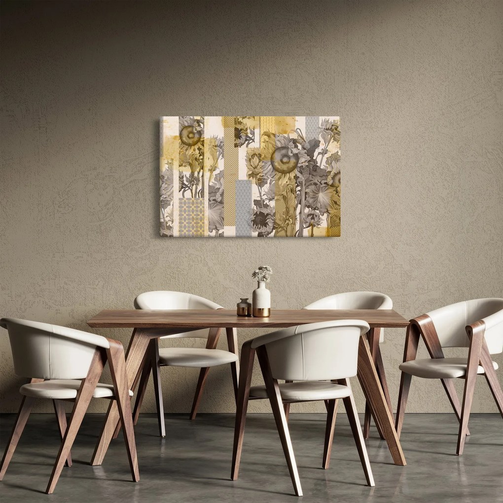 Obraz - Koláž so slnečnicami (90x60 cm)
