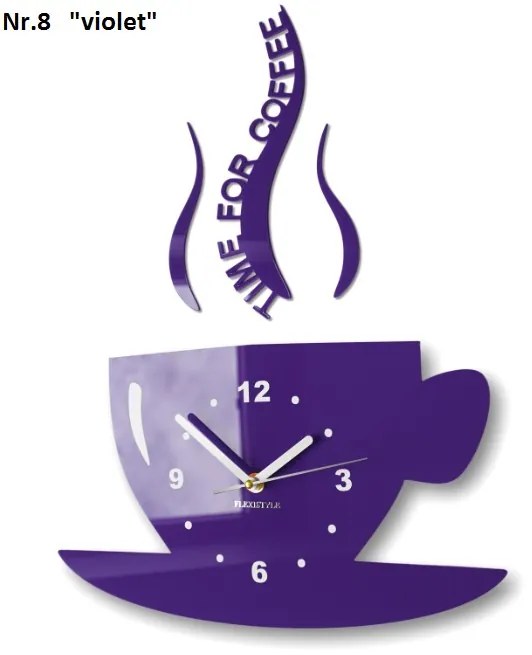 Nástenné hodiny Time for coffee modrá