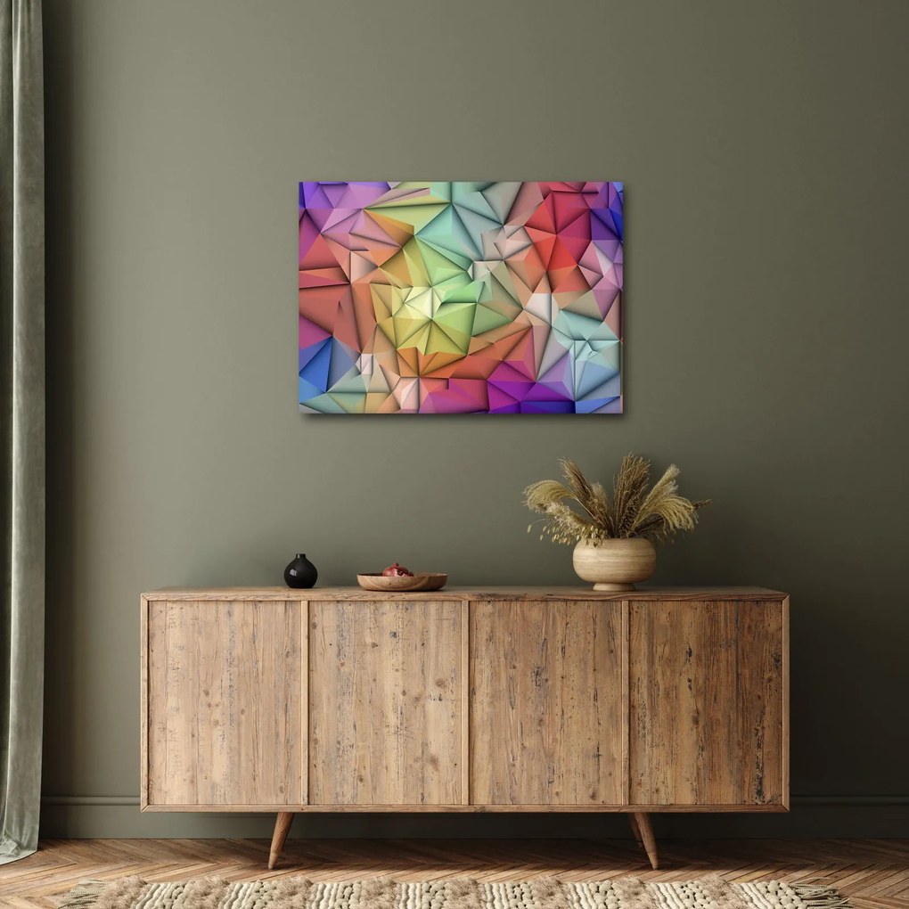 Obraz - Polygonálna abstrakcia (70x50 cm)