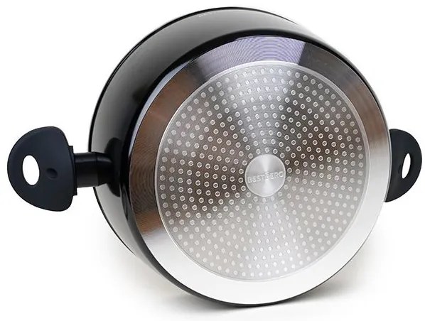 MEGAKOMBO Multifunkčný kuchynský robot BestBerg BBR-1900B + 15dielna sada riadu s mramorovým povrchom BestBerg BBN-1015A / čierna