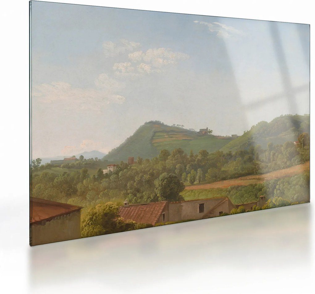 Sklenený obraz - Simon Denis, View Near Naples, reprodukcia (70x50 cm)