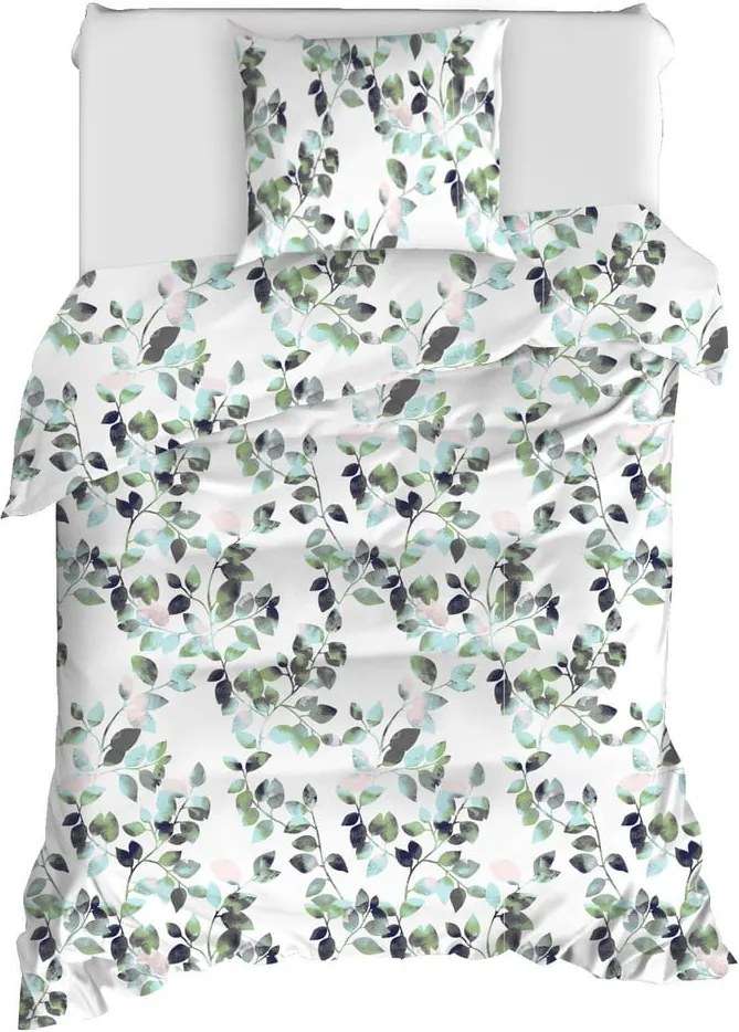 Obliečky na jednolôžko z ranforce bavlny Mijolnir Sabine Green, 140 × 200 cm