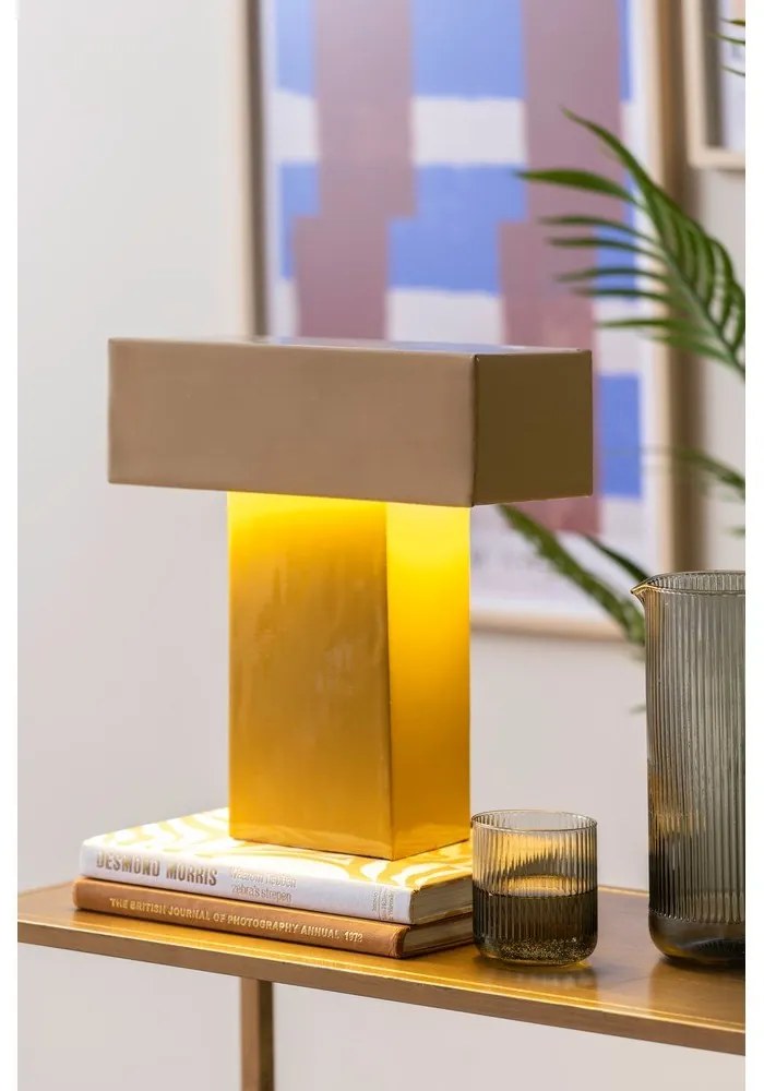 Žltá stolová lampa (výška 35 cm) Grato Recto – Leitmotiv