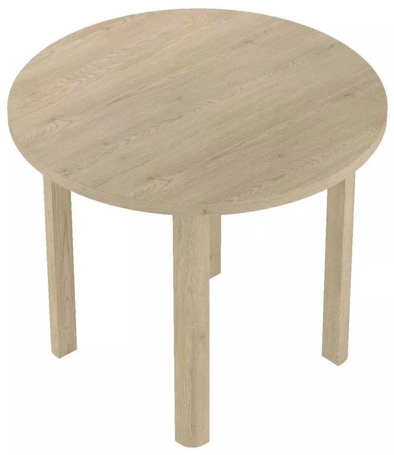 Jedálenský stôl Adam - priemer 80 cm, dub cremona