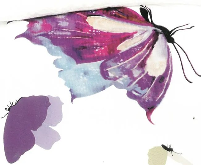 Obliečky VARIA BUTTERFLY WHITE 140x200 cm