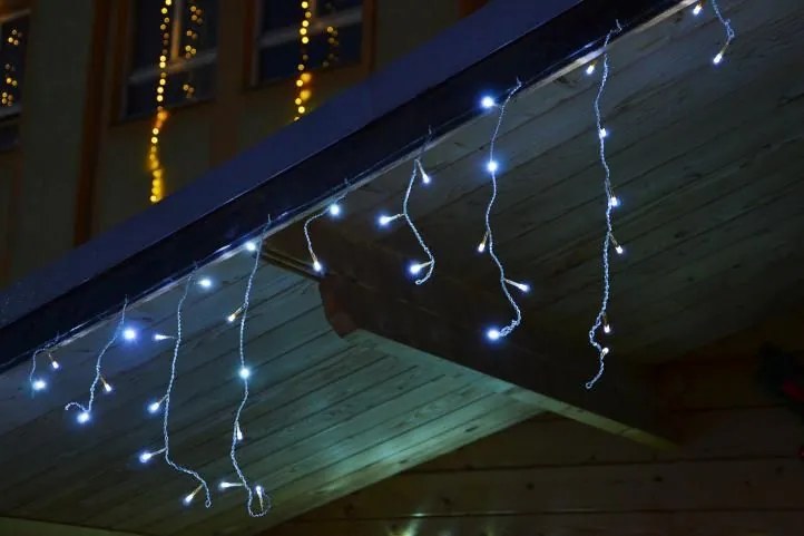 Nexos 41714 Vianočný dážď - 5 m, 144 LED, teple biely, s časovačom