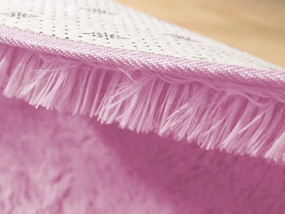 TZ Ružový obdĺžnikový shaggy koberec Lana Rozmer: 160x220 cm