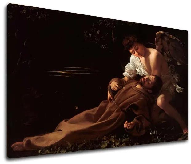 Obraz na plátne Michelangelo Caravaggio - Svätý František z Assisi v extáze