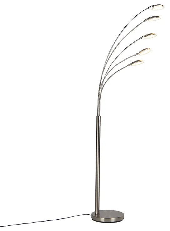 Stojaca lampa z ocele vrátane LED s dotykovým stmievačom - Sixties Trento