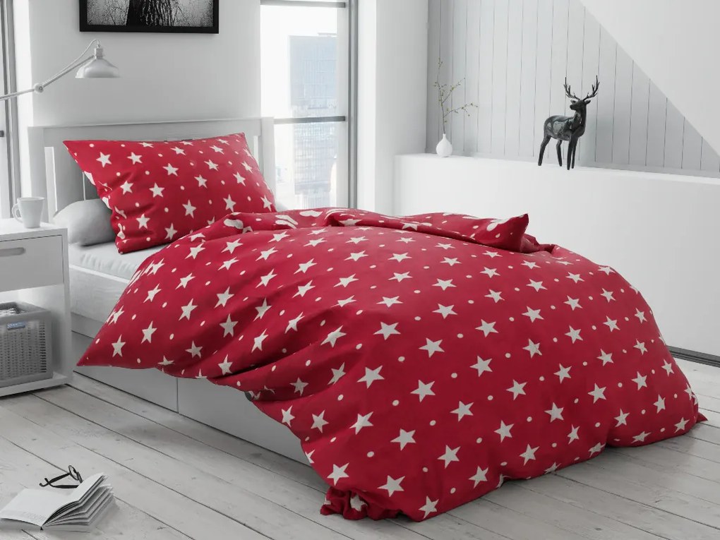 Bavlnené obliečky Lovestar červené