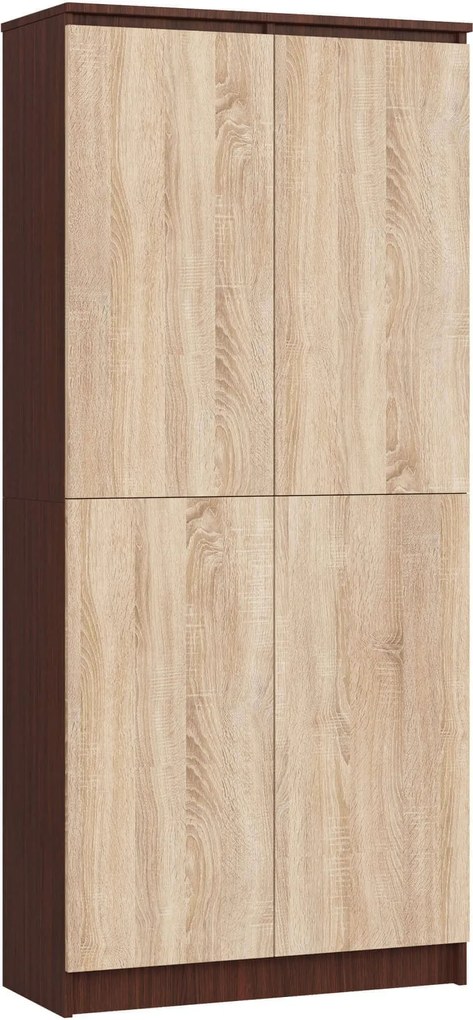Skriňa Rexa III 80 cm wenge/dub sonoma