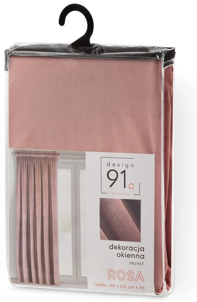 ZATEMŇOVACÍ ZÁVES NA PÁSKE ROSA 140X270 CM STARORUŽOVÁ