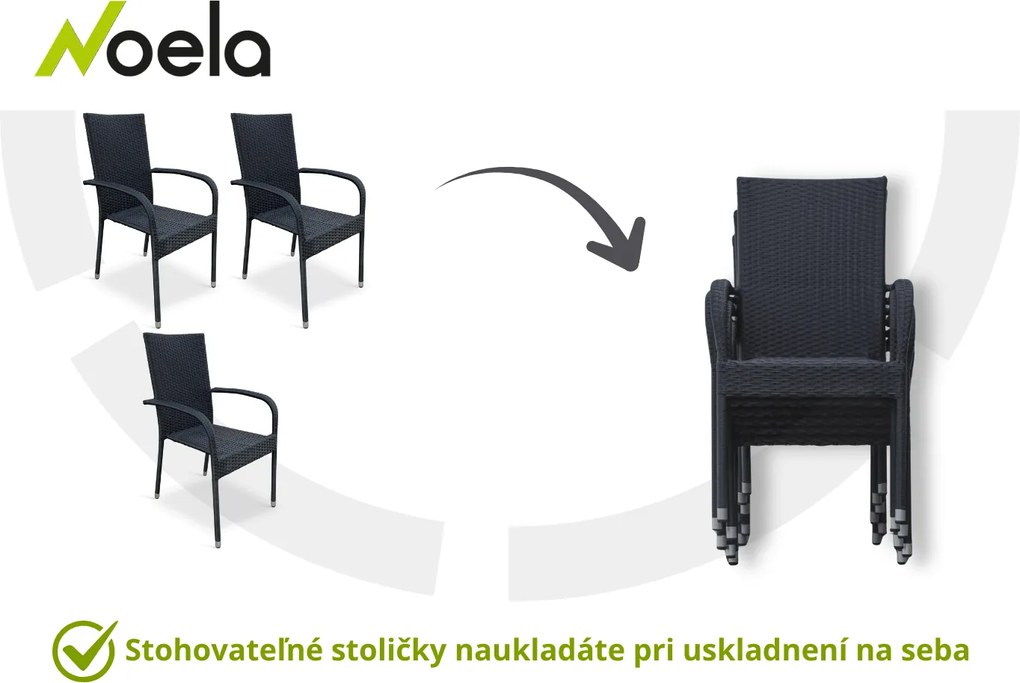 Noela Záhradná ratanová stolička Paris