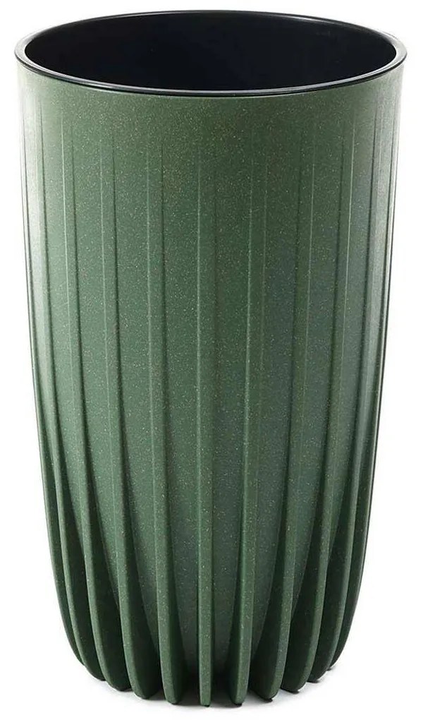 Kvetináč STRIPPED ECO III 25 cm zelený