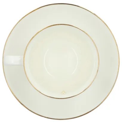 Šálka AURO s podšálkou, so zlatým okrajom ALL 992036 210 ml
