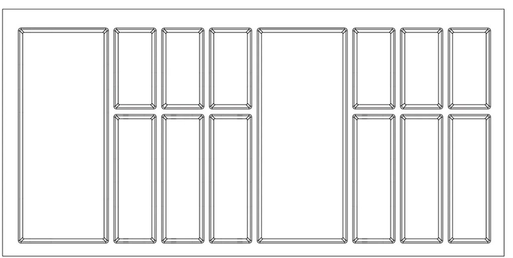 Agoform Príborník Classico Kristall softTouch 100 922 x 474 mm čierný