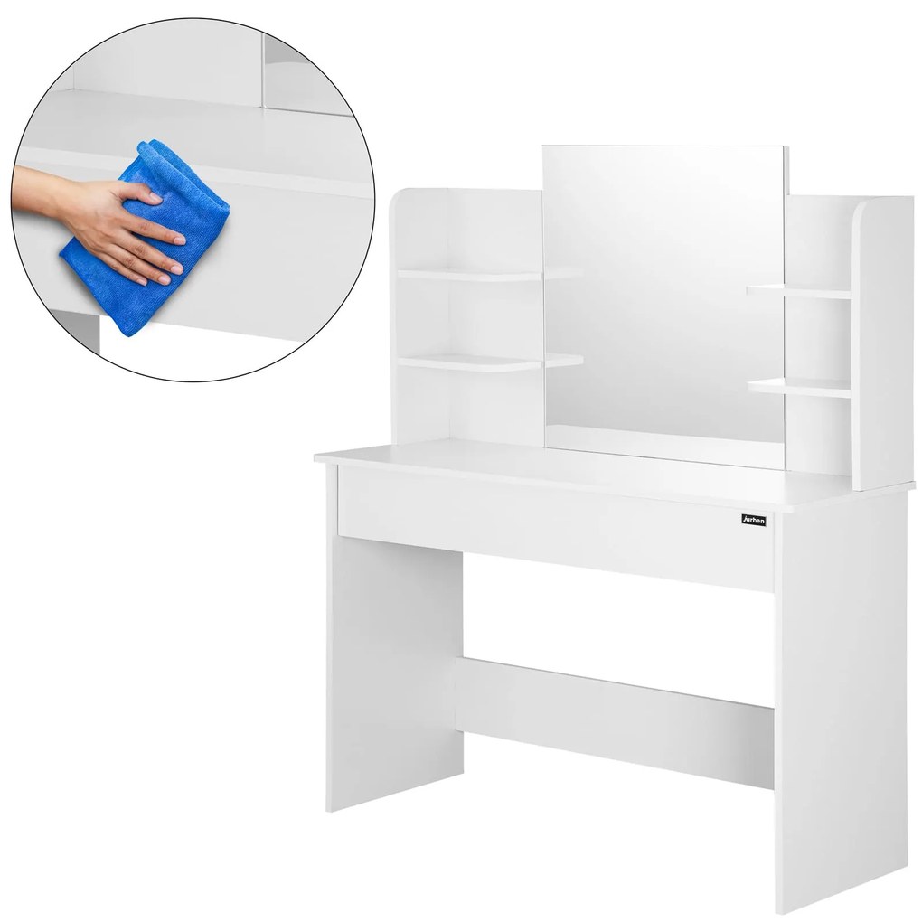 Toaletný stolík LUCIA, 108x40x140cm, biela Jurhan