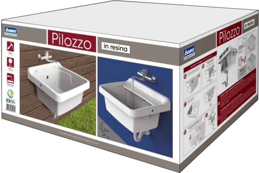 BAMA Plastové umývadlo so sifónom