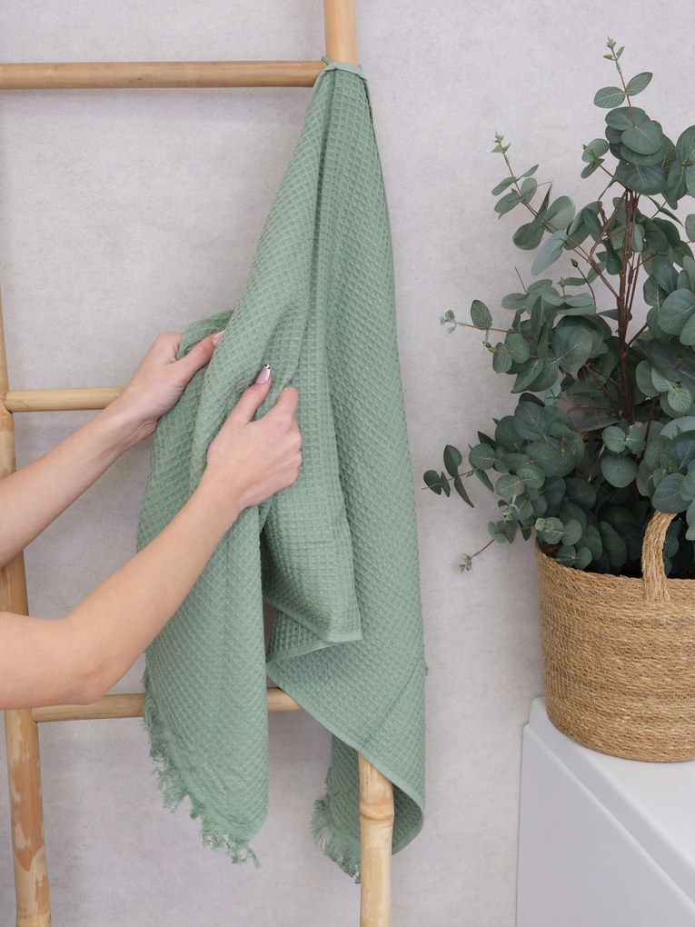 Vaflový uterák 30 × 50 cm ‒ Florencia olivová