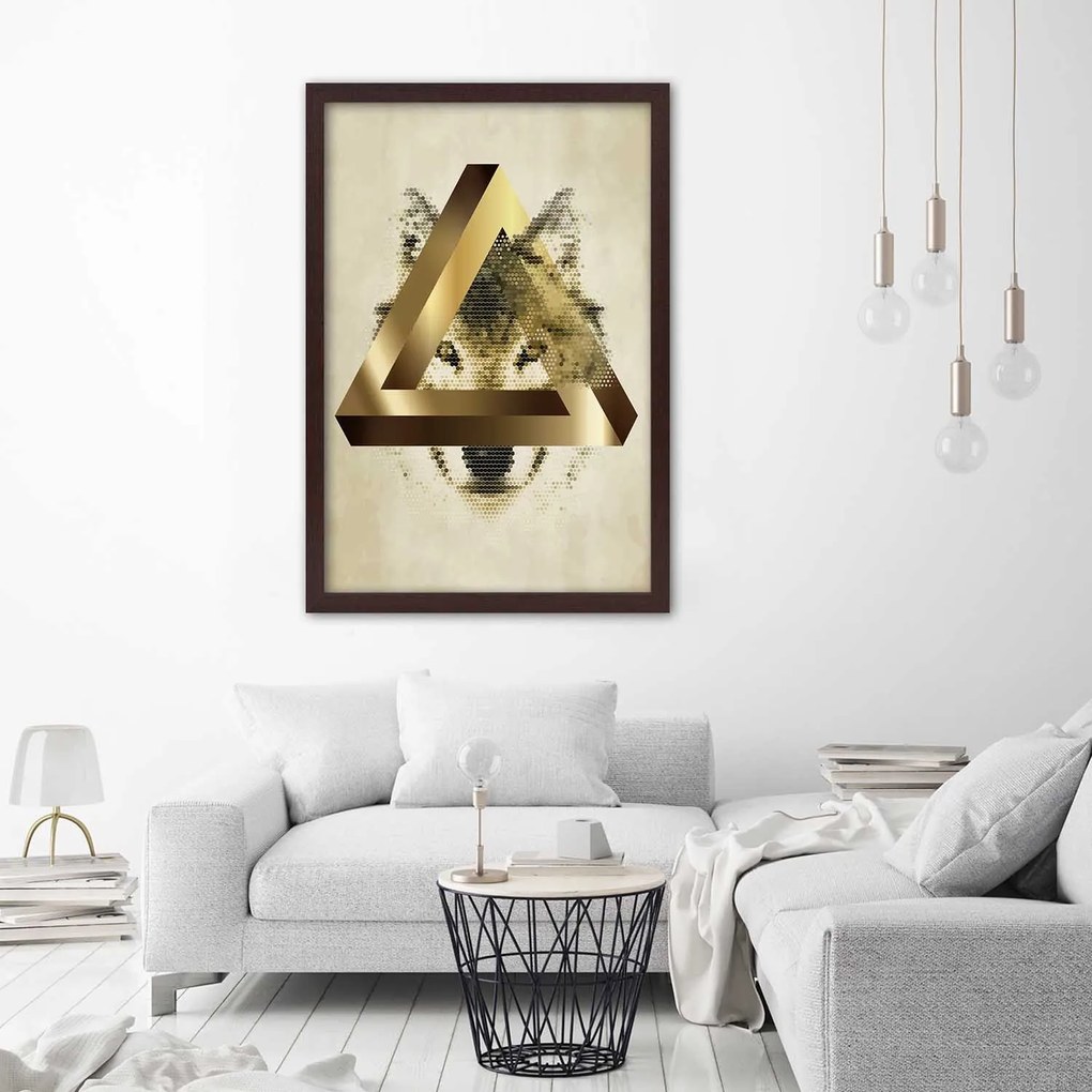 Gario Plagát Vlk a trojuholník Farba rámu: Bez rámu, Rozmery: 40 x 60 cm