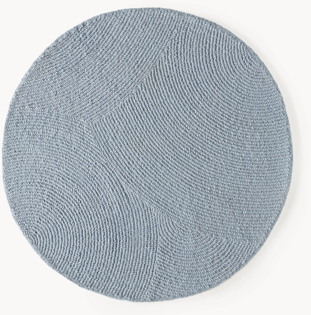 Ručne tuftovaný okrúhly vlnený koberec Eleni