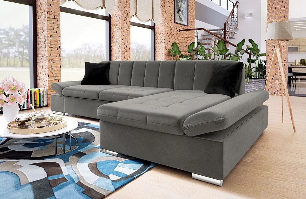 Rohová sedacia súprava Magnir, Dostupné poťahy: Cruz 80, Strana: pravá