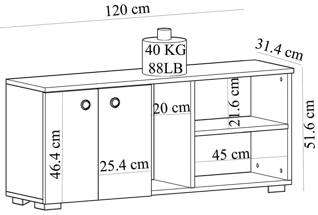 Botník (skrinka na topánky) Vabite 2 (antracit + biela). Vlastná spoľahlivá doprava až k Vám domov. 1094587