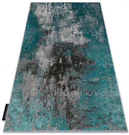 Moderný koberec DE LUXE 570 vintage - Štrukturálny zelená / antracit Veľkosť: 160x220 cm