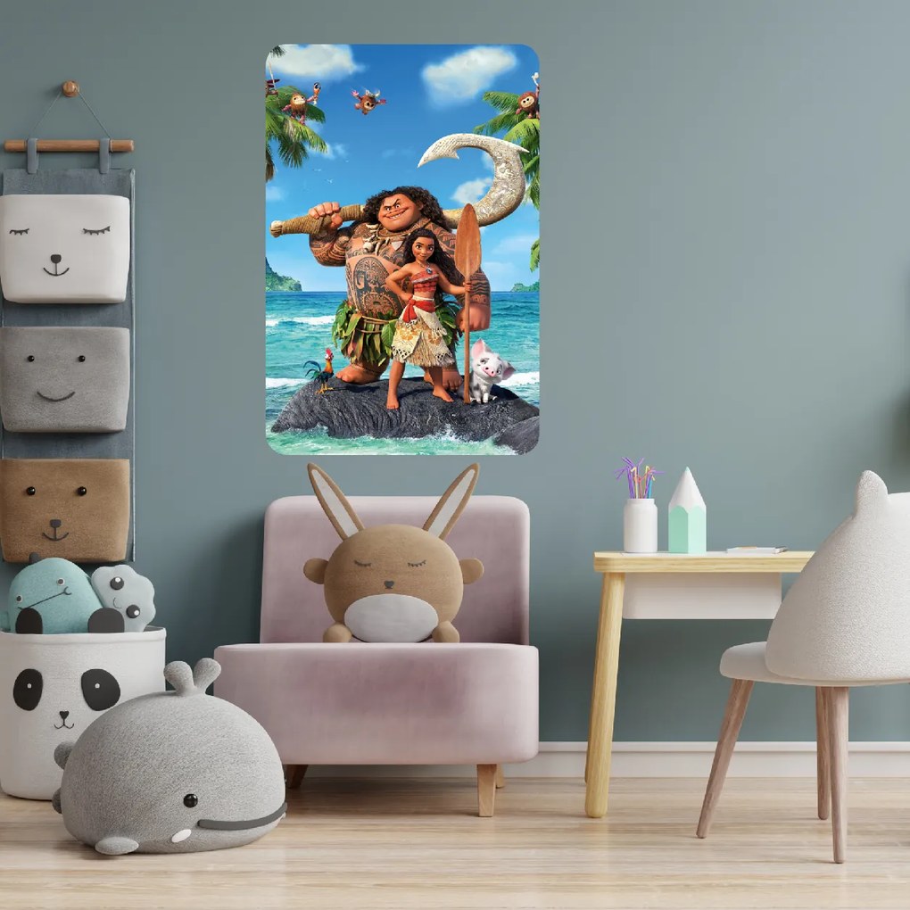 60x90cm Vaiana 2 - textilná nálepka na stenu