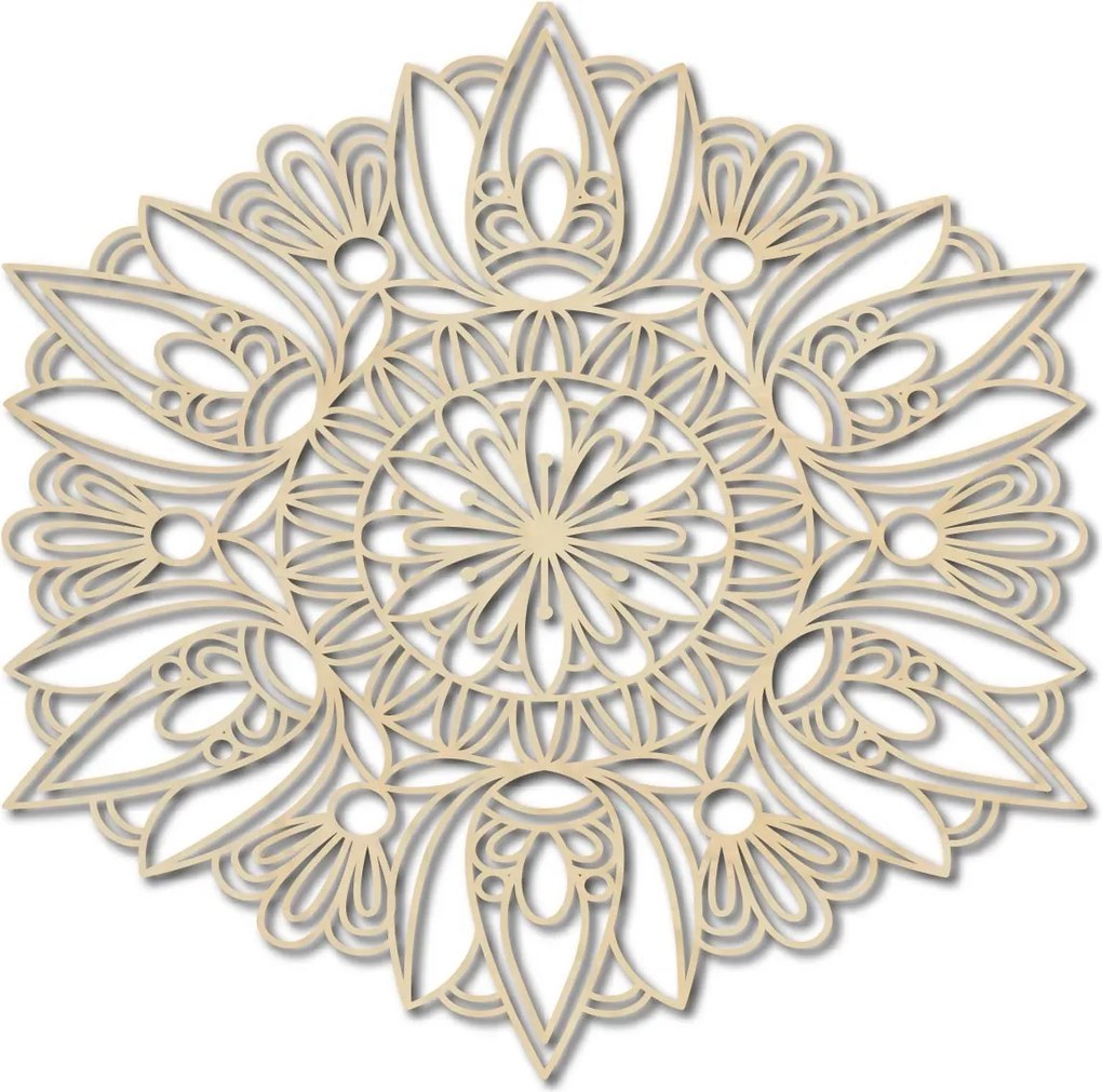 Moderná mandala na stenu | MONKA: Prírodná preglejka - Topoľ natural Rozmer 20 cm 3860-41683 PR0254 HEU+