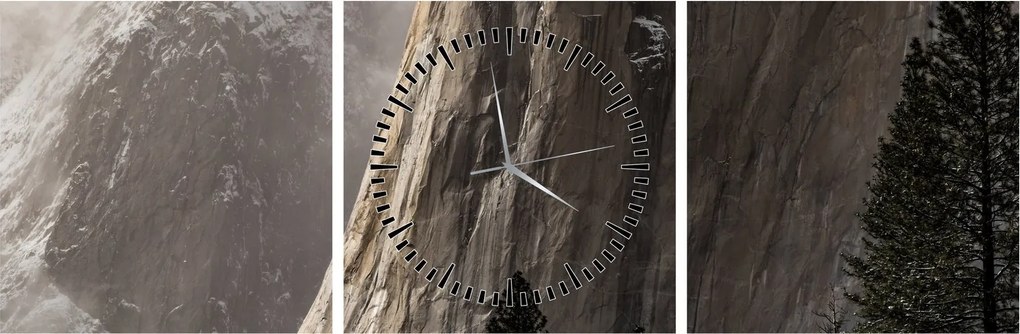 Obraz z údolia Yosemite národnej parku, USA (s hodinami) (90x30 cm)