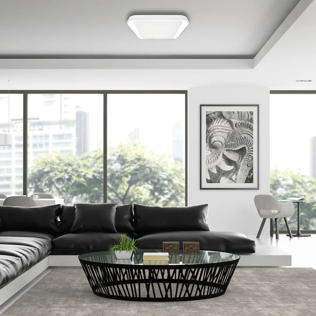 Stropné LED svietidlo Quadro, 1x LED 38w, 3000-6000k, w, s ovládačom