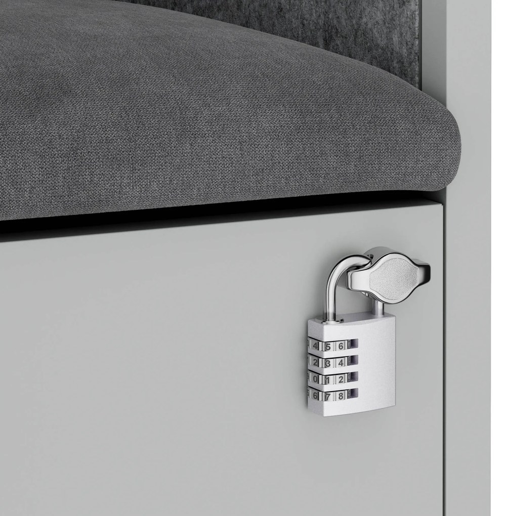 Akustická kabína SALLY MentalBox 1150 mm – sivý korpus, sivé sedadlo